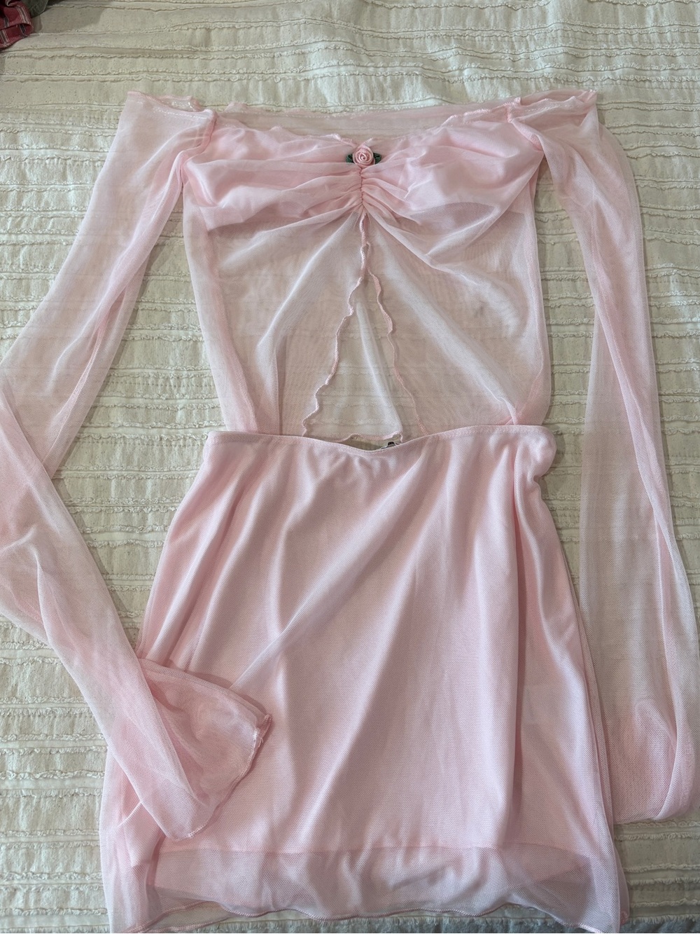 Lucy in the Sky Sheer Pink Long Sleeve Set
